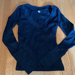 EUC Free People black long-sleeve top